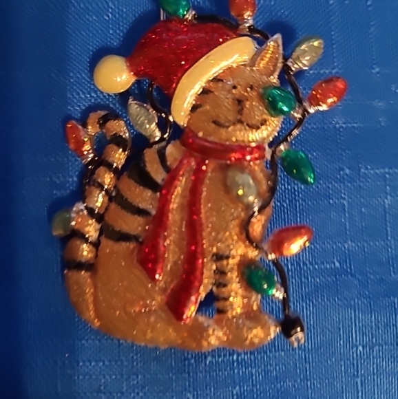 Danecraft Silver Tone Cat Brooch - Picture 3 of 4